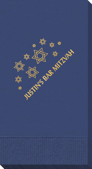 Modern Jewish Star Galaxy Guest Towels